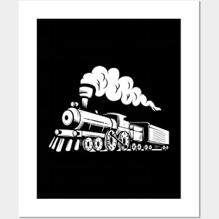 Steam Locomotive - Railroad Engine Railway Station Train Posters and Art